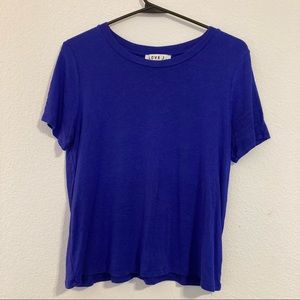 Love J cute simple blue top